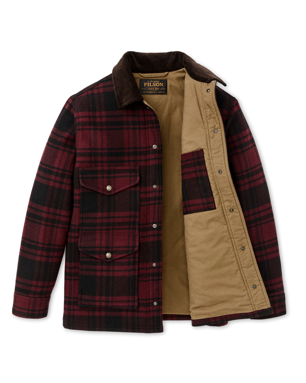 Spokane Insulated Cruiser Jacket - Port / Black Plaid