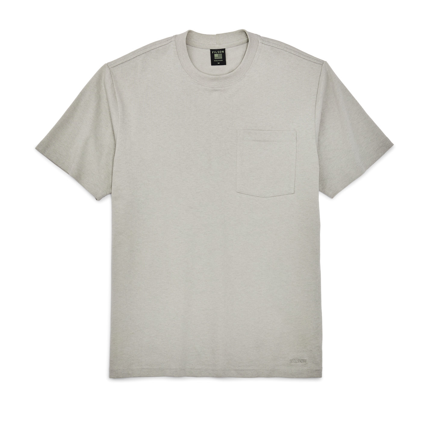 Front-facing image of the Filson Pioneer Pocket T-shirt - Fog