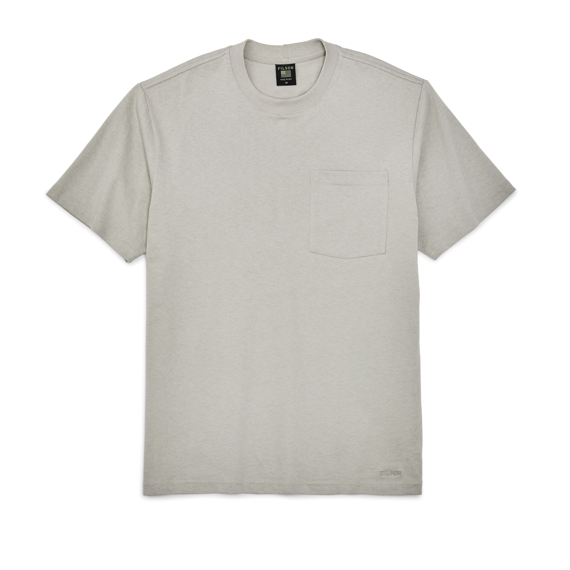 Front-facing image of the Filson Pioneer Pocket T-shirt - Fog