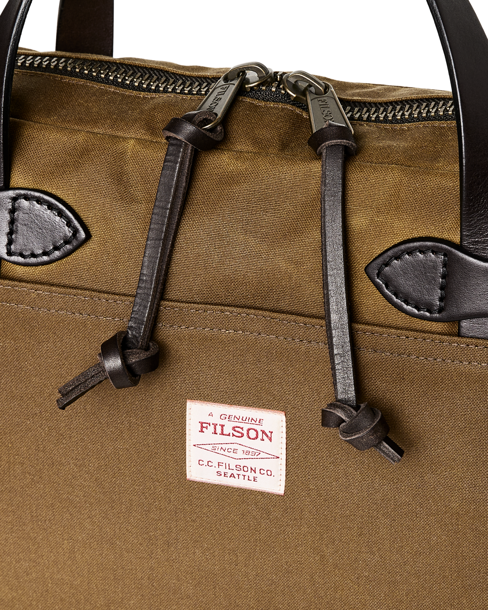 Tin Cloth Compact Briefcase - Dark Tan
