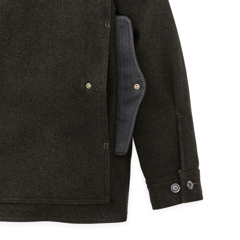 Alternate view of the Filson 110th Anniversary Mackinaw Cruiser - Peat Black