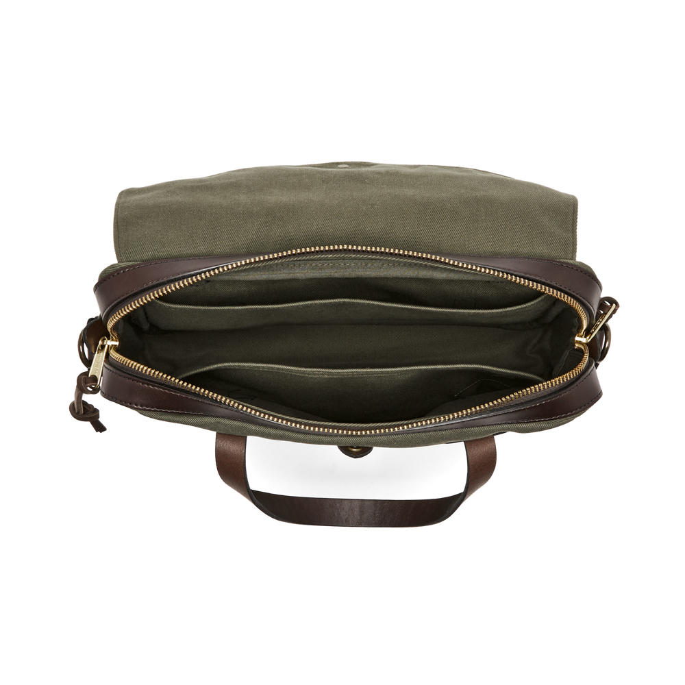 Alternate view of the Filson Rugged Twill Original Briefcase - Otter Green