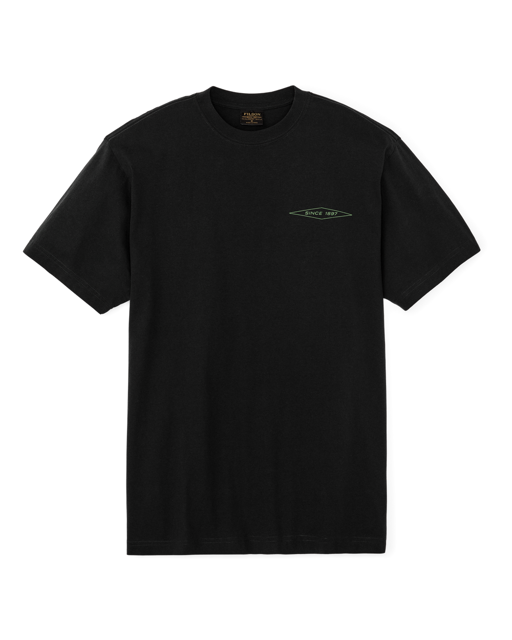 Front-facing image of the Filson Diamond Graphic T-shirt - Black