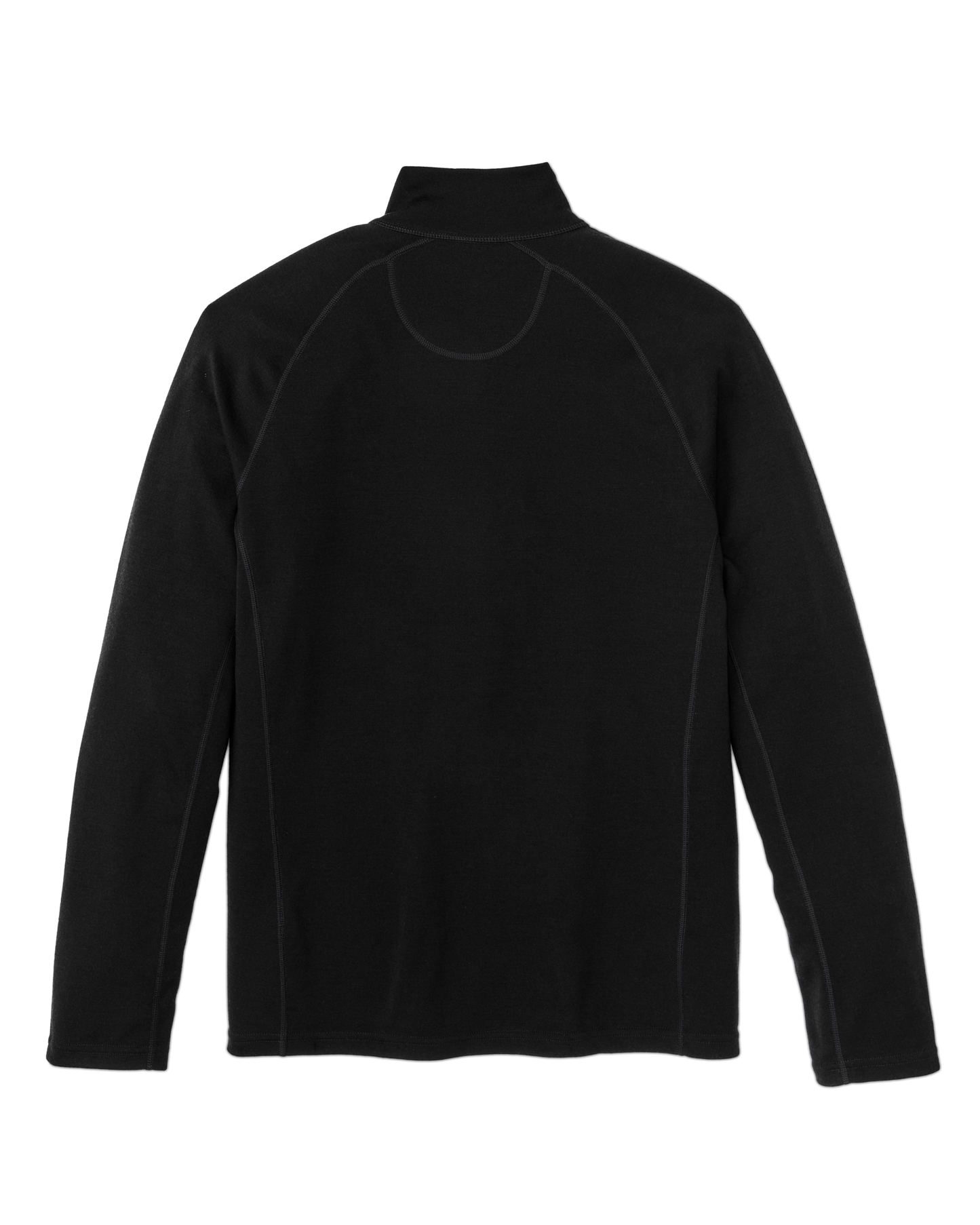 400g Merino Wool Long Sleeve Half-zip - Black