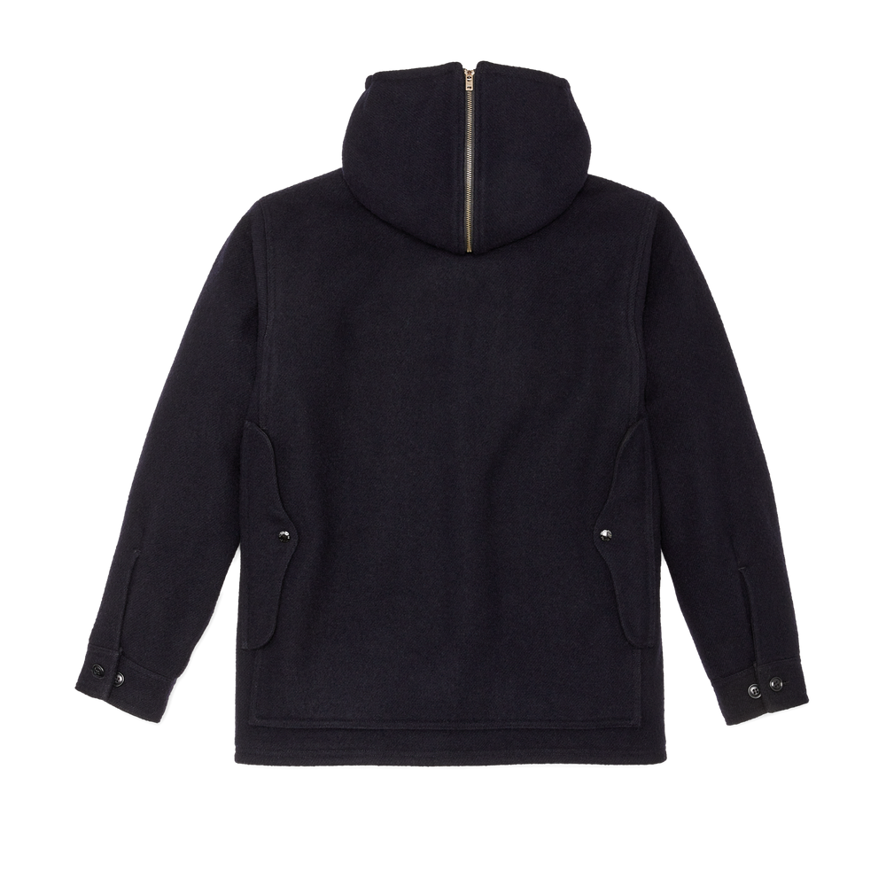 Alternate view of the Filson Mackinaw Wool Hooded Cruiser Jacket - Dark Navy