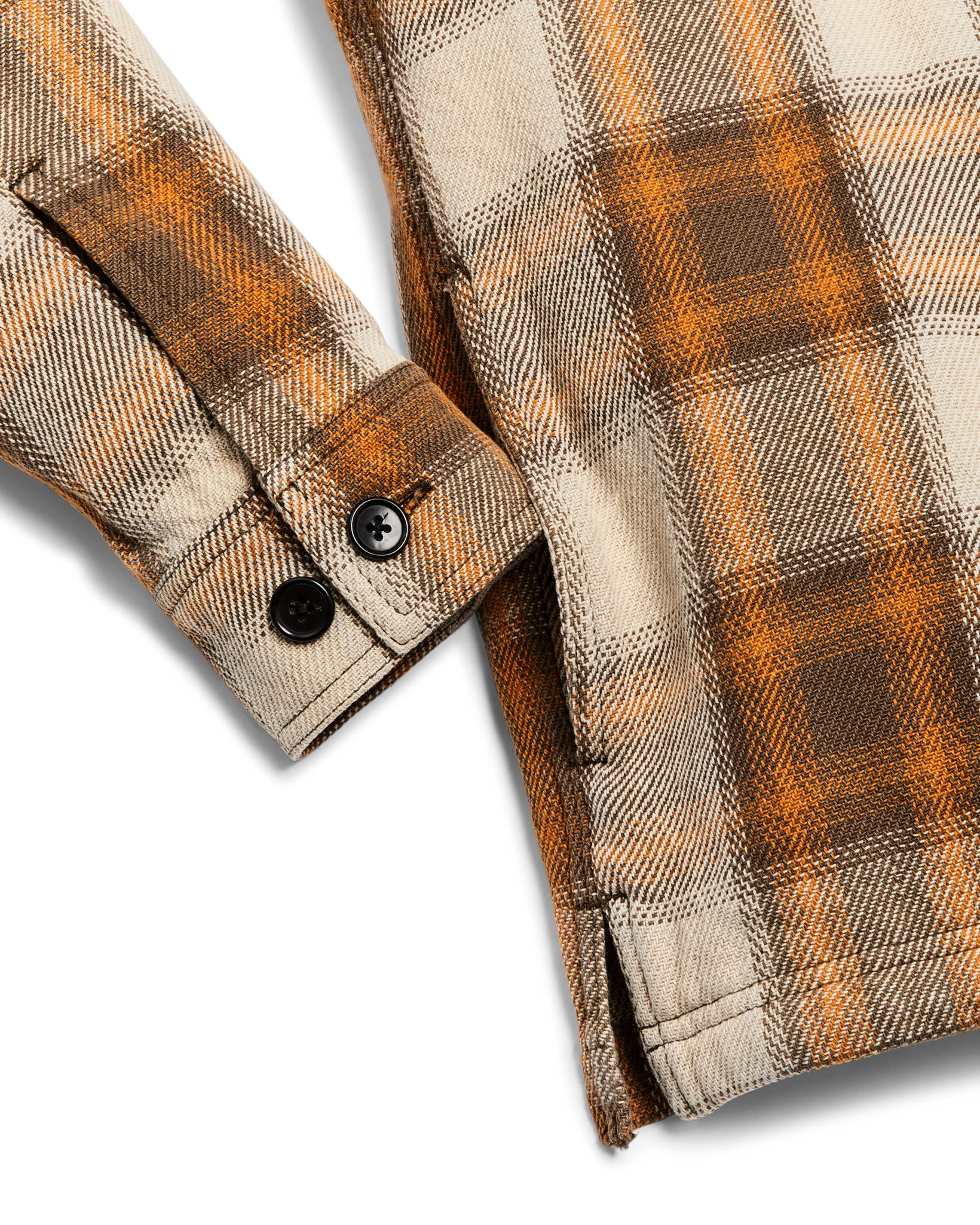 Alternate view of the Filson Deer Island Jac-shirt - Orange / Brown Shadow Plaid