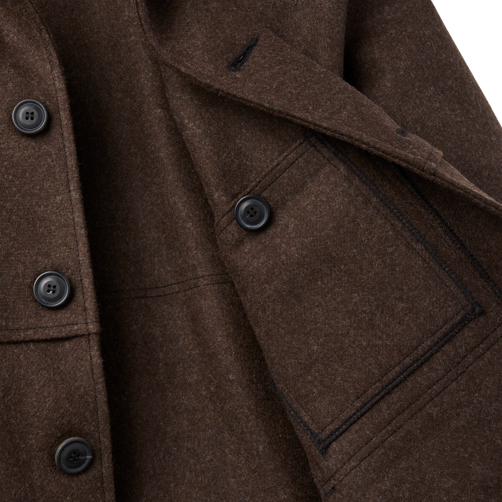Alternate view of the Filson Double Mackinaw Cruiser - Brown