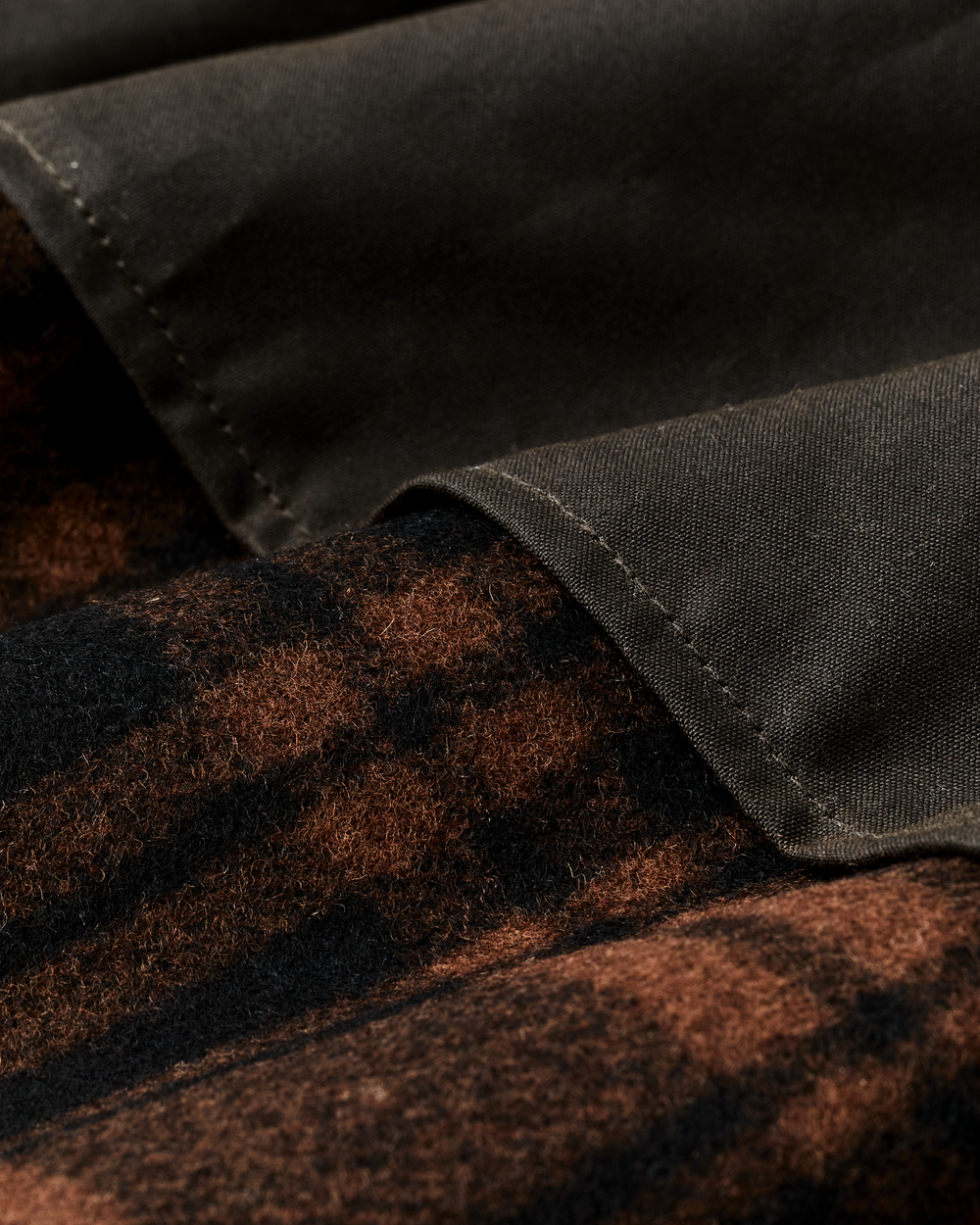 Alternate view of the Filson Mackinaw Wool Caped Cruiser Jacket - Brick Plaid