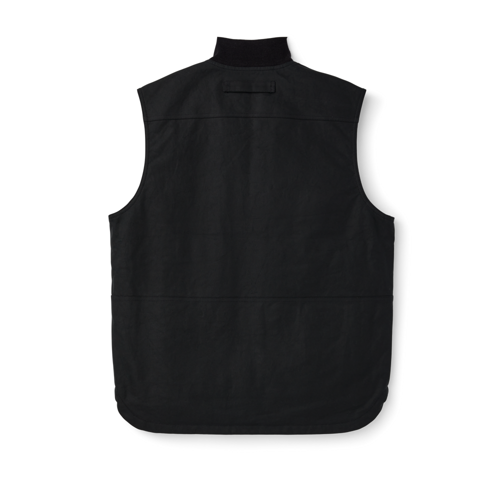 Alternate view of the Filson Tin Cloth Insulated Work Vest - Black