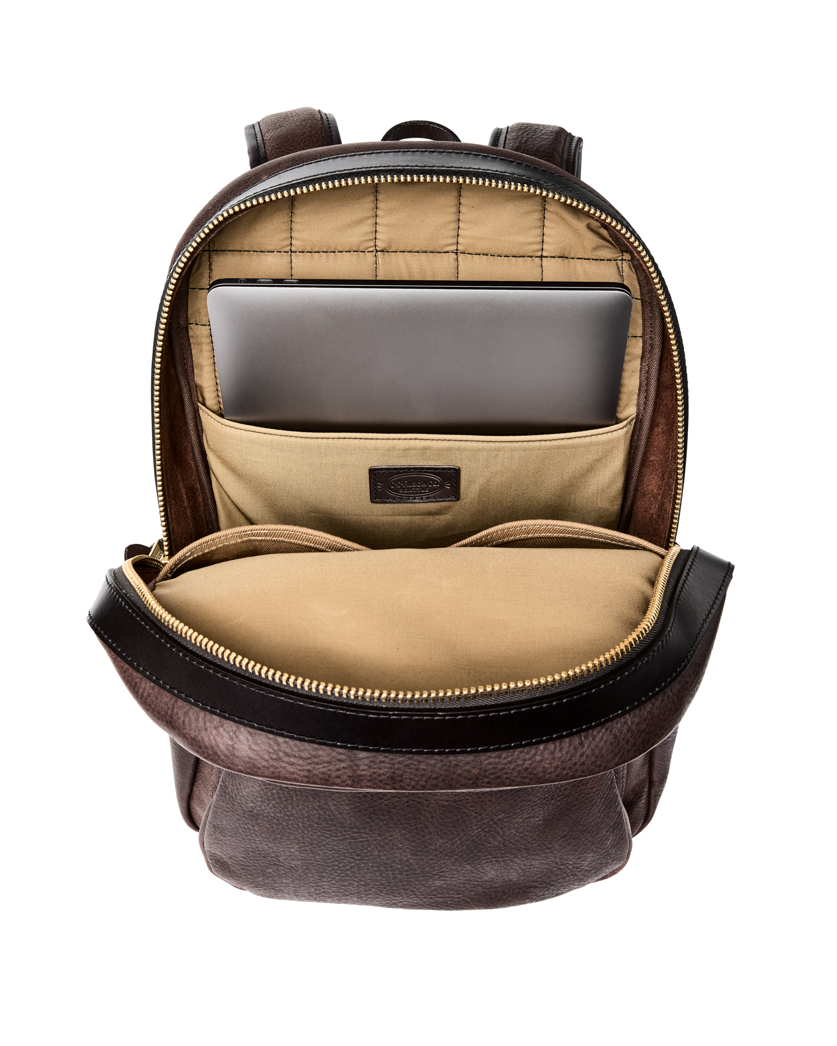 born distressed leather goldfield backpack Heritage Leather Journeyman Backpack - Ballard Brown