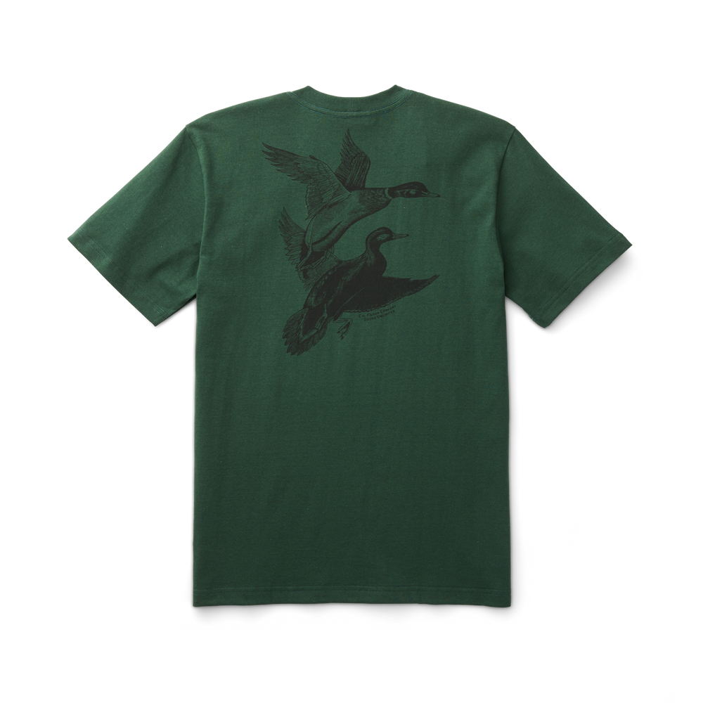 Alternate view of the Filson Ducks Unlimited Outfitter Graphic T-shirt - Dark Moss