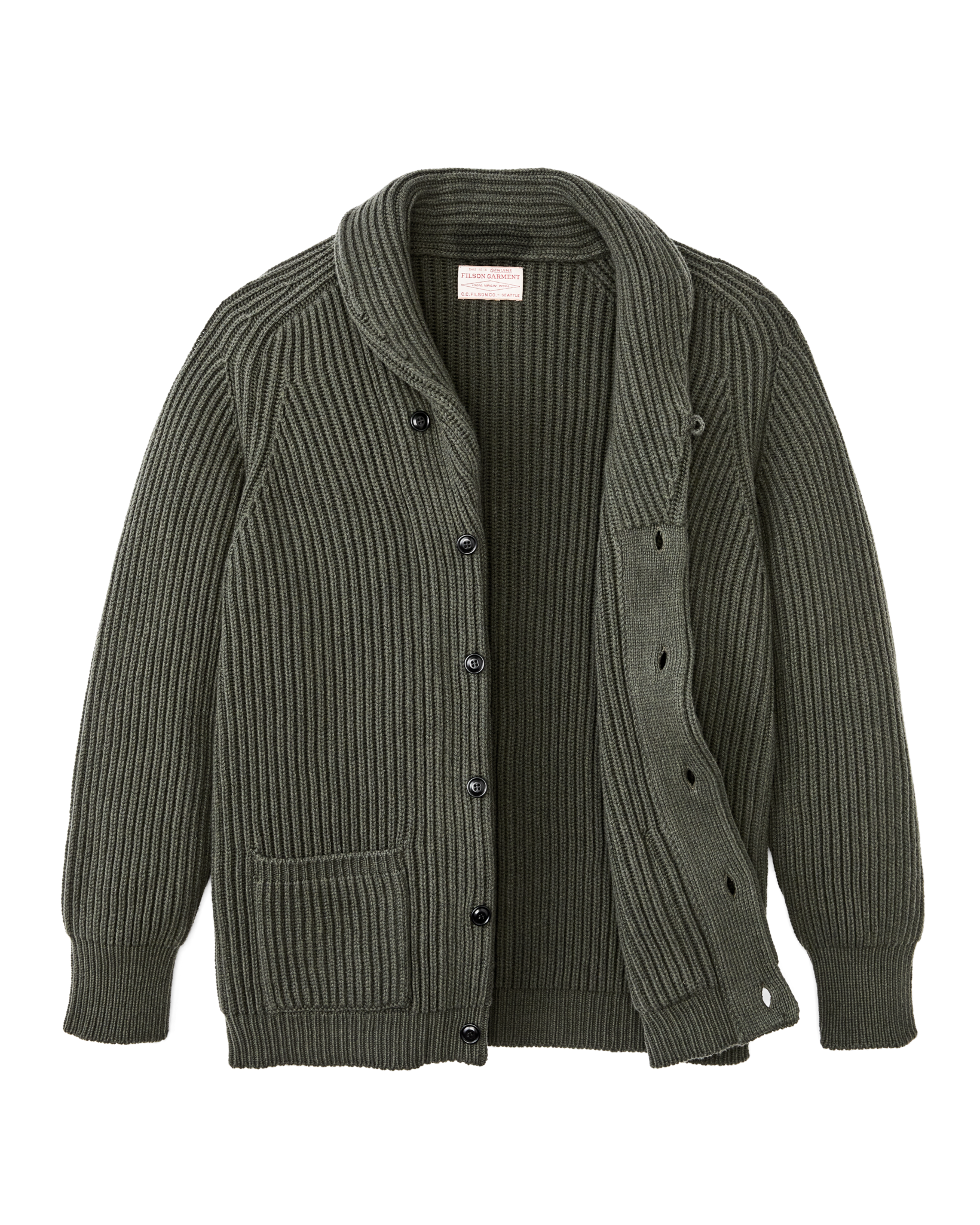 Bristol Cardigan Sweater - Forest Green Heather