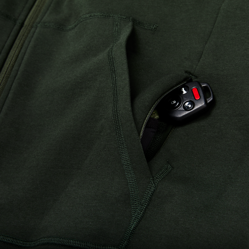 Alternate view of the Filson Filson X Ten Thousand Tech Zip Hoodie  - Dark Timber