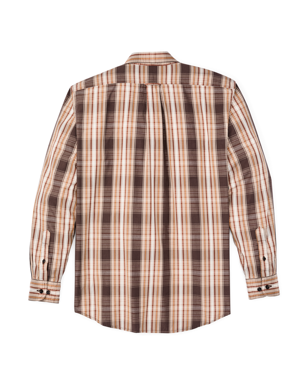 Alternate view of the Filson Filson's Washed Feather Cloth Shirt - Brown Multi Plaid