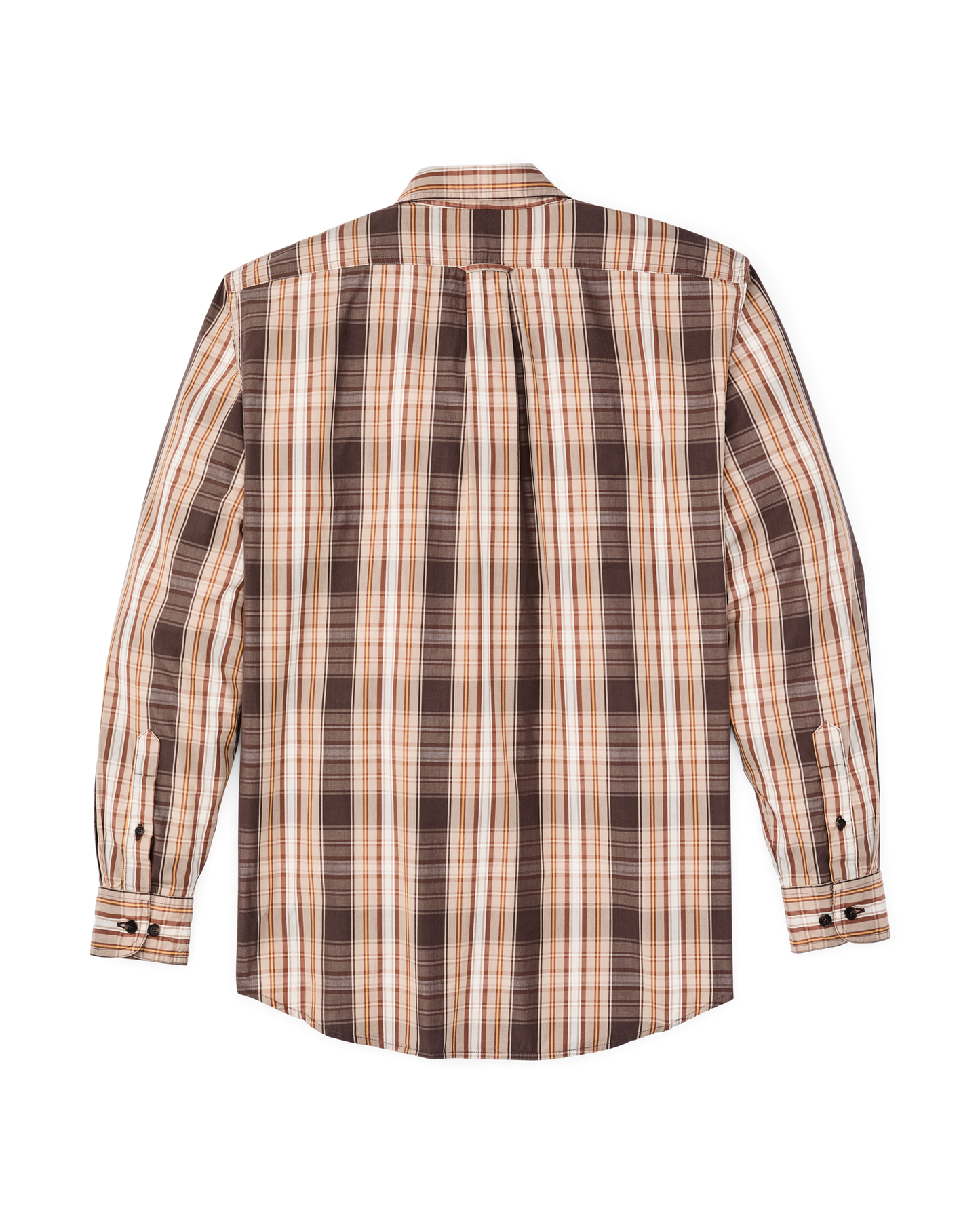 Alternate view of the Filson Filson's Washed Feather Cloth Shirt - Brown Multi Plaid