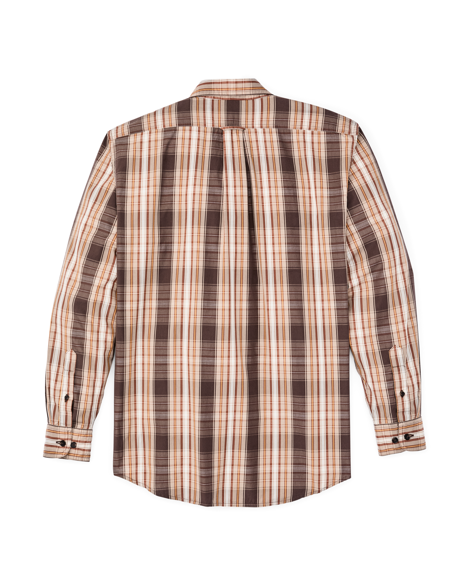 Alternate view of the Filson Filson's Washed Feather Cloth Shirt - Brown Multi Plaid