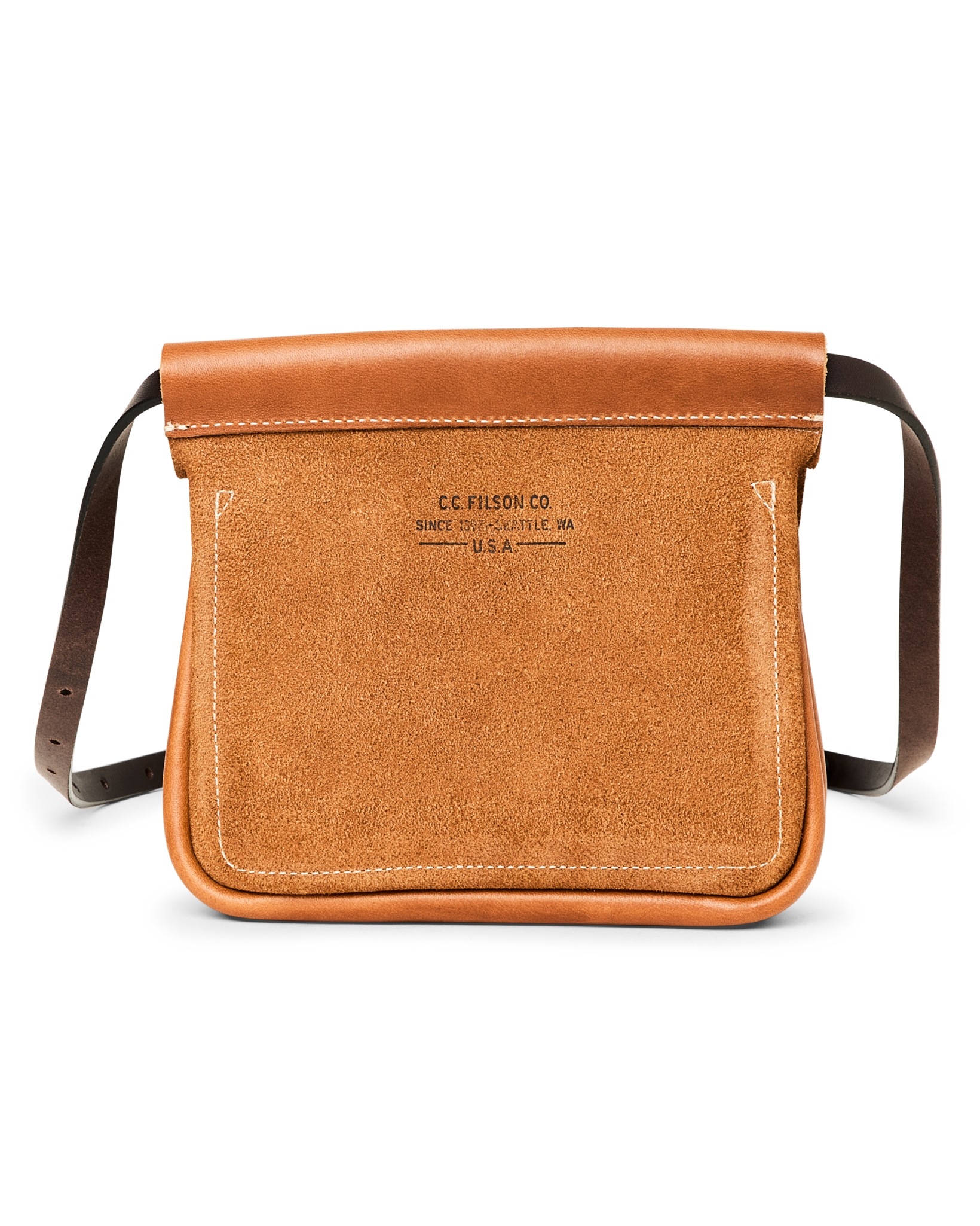 Suede Leather Convertible Field Bag - Saddle Brown