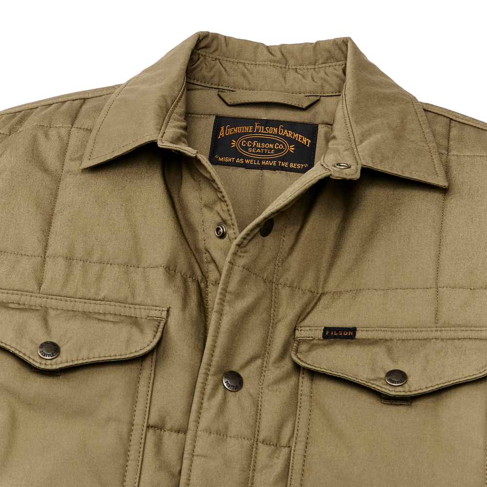 Alternate view of the Filson Cover Cloth Quilted Jac-shirt - Olive Drab