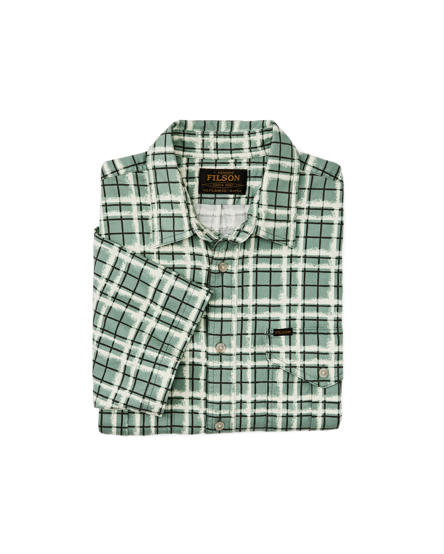 Short Sleeve Lightweight Alaskan Guide Shirt  - Deep Sea / Speckle Plaid