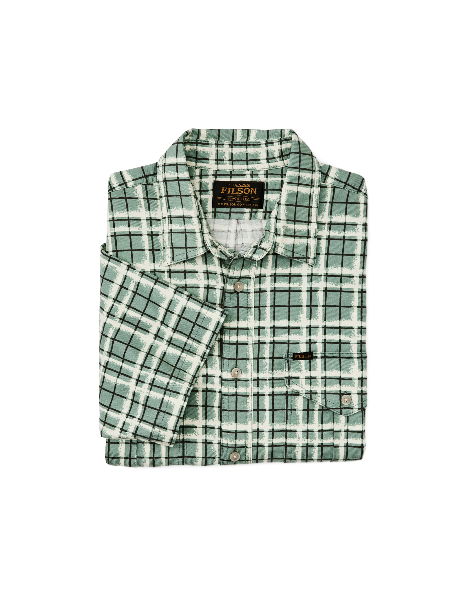 Short Sleeve Lightweight Alaskan Guide Shirt  - Deep Sea / Speckle Plaid