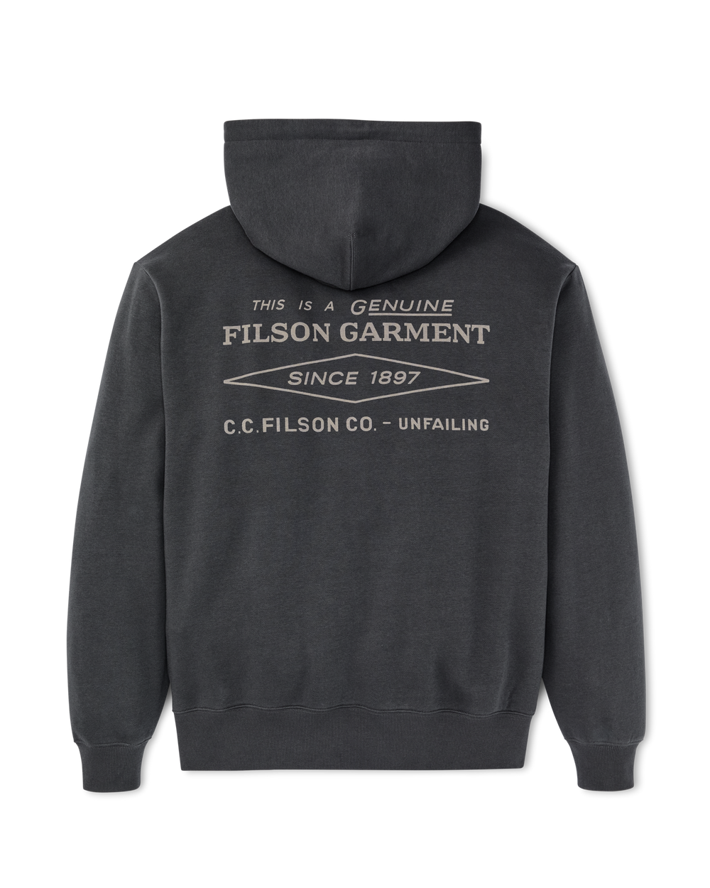 Alternate view of the Filson Diamond Graphic Hoodie - Faded Black