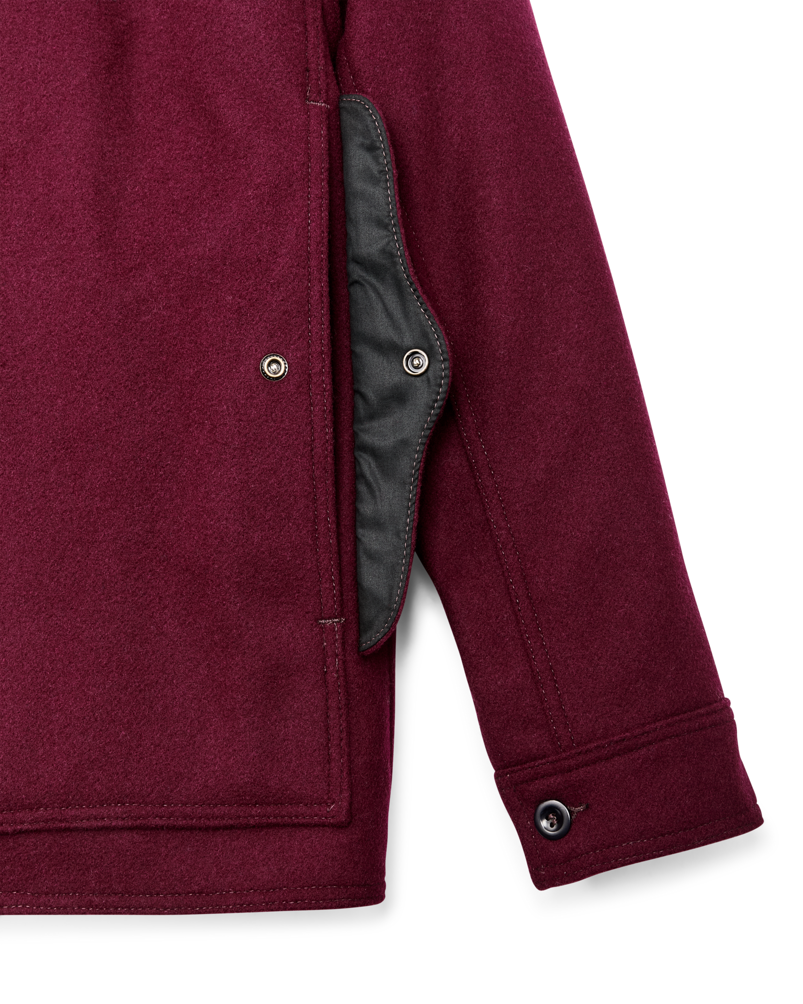 Alternate view of the Filson 1940s Mackinaw Wool Cruiser Jacket - Wine