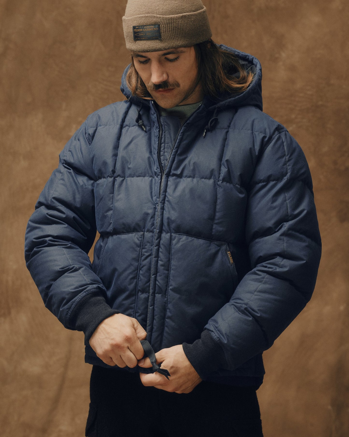 Waxed Down Jacket - Night Sky